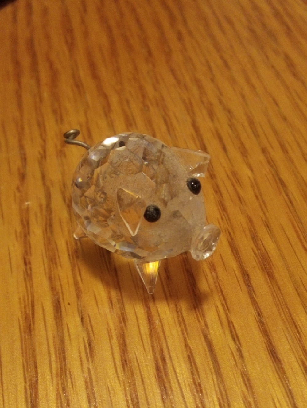 Crystal Clear Pig Figurine for Small Pets Décor